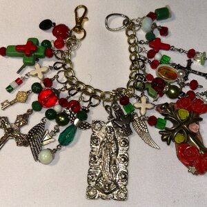 Virgen De Guadalupe Chunky Charm Bracelet